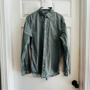 Bonobos Casual Gray Green Button-Down Shirt Slim Fit Medium